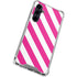 Pink and White Geometric Stripes Galaxy S23 FE Clear Case